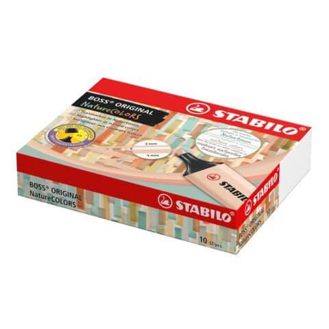 Evidenziatori Stabilo Boss Nature Colors colore verde oliva - conf. 10 pezzi - 70/137